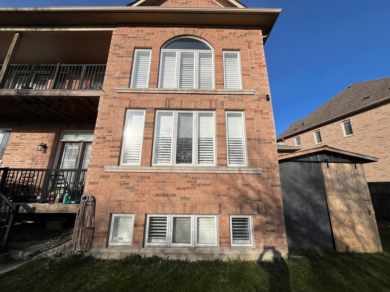 Detail window cleaning — frames, sills, glass